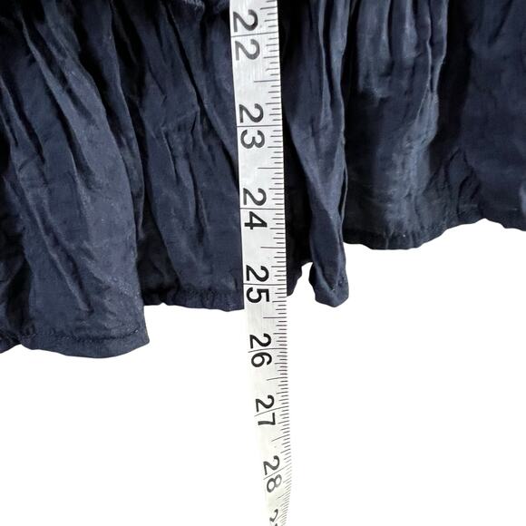 Agaci Mini Dress L Blue Strapless Lace Mesh Embroidered Smocked Y2K Boho Chic - Picture 11 of 14